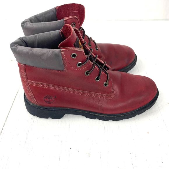 Timberland Lace Up Boots Red Hiking Waterproof Men\'s 6, Women\'s 8 main image 10